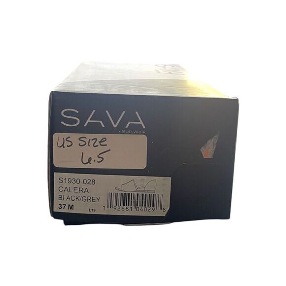 SoftWalk Sava Calera Flat Slip On Black/Grey  Leather Women's Sz US 6.5/EUR 37M - Picture 8 of 8